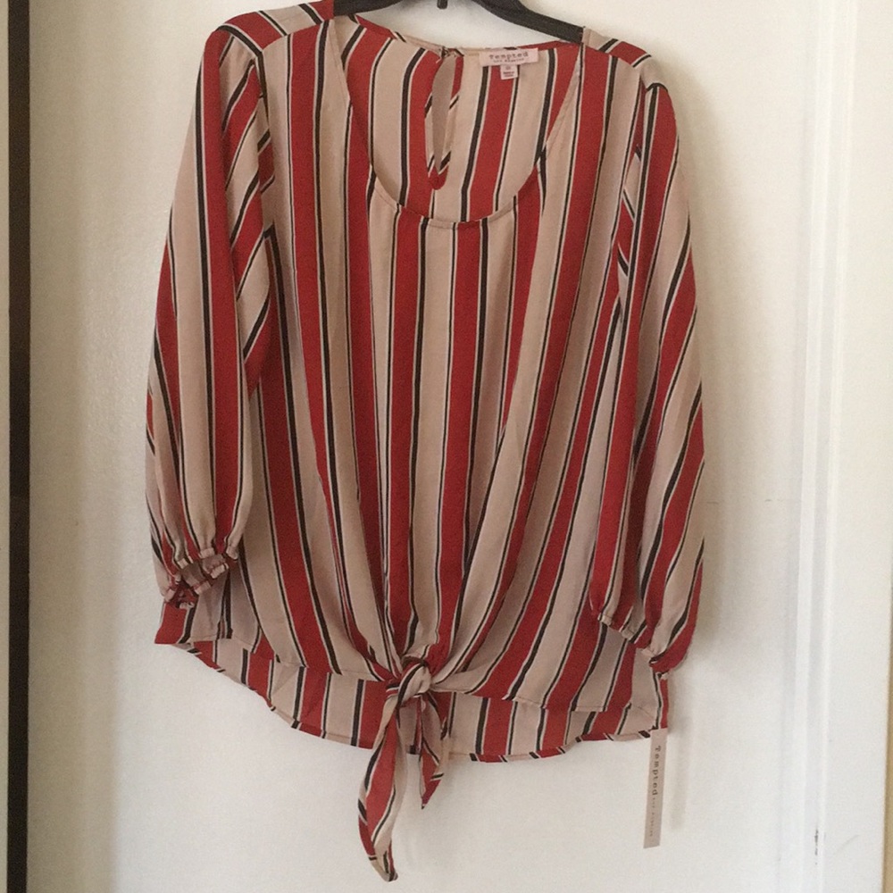 Tempted LA Multicolored Striped Blouse Sz 2X NWT